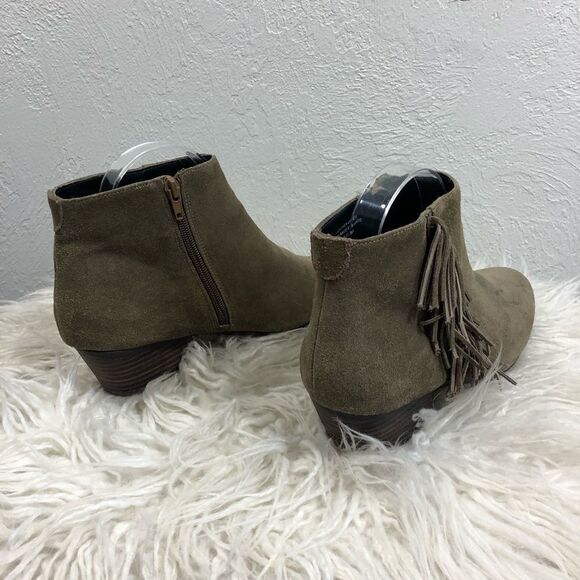 KELSIE DAGGER-STACKED HEEL FRINGE INSIDE ZIP BOOT - S - Picture 7 of 14